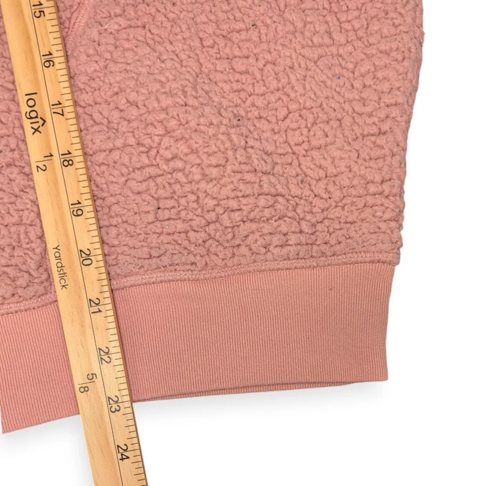 Victoria's Secret Y2K Pink Women's Sherpa Crewneck (S) with matching pants (M)